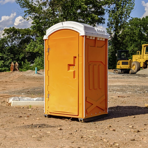 how often are the porta potties cleaned and serviced during a rental period in Wakarusa KS